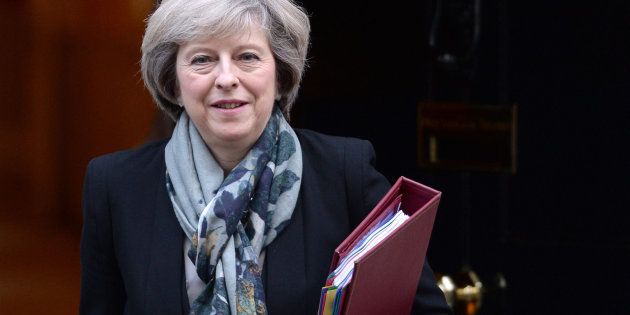 Prime Minister Theresa May leaves 10 Downing Street, London, for Prime Minister's Questions in the House of Commons.