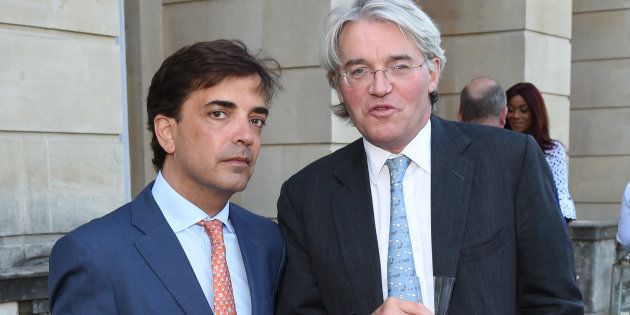 James Henderson (L) and Hon Andrew Mitchell MP attend the Bell Pottinger Summer Party at Lancaster House in 2015 in London, England. Photo by David M. Benett/Getty Images for Bell Pottinger