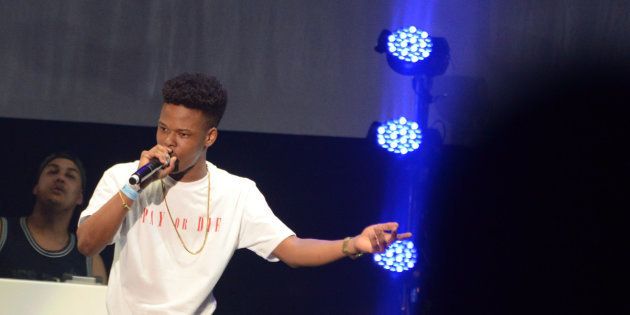 SA rapper Nasty C performs during the Castle Lite Unlocks J. Cole concert at the Ticketpro Dome on 18 June 2016 in Johannesburg, South Africa.