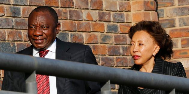 South African Deputy President Cyril Ramaphosa with his wife Dr Tshepo Motsepe.