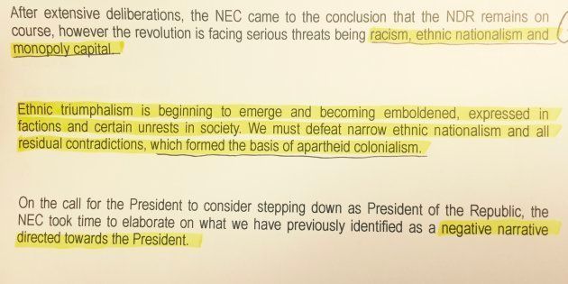 The NEC's statement: ethnic triumphalism and a negative narrative towards the president.