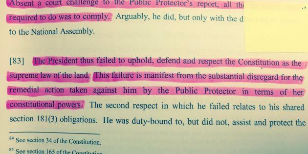 The Constitutional Court's Nkandla judgment.