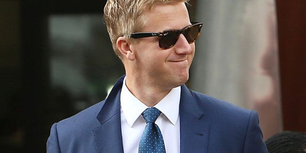 In this photo taken Tuesday, Jan. 26, 2016 South African Idols judge Gareth Cliff, is photographed outside the High Court in Johannesburg. The local television network M-Net dropped Cliff from its judging panel for the reality singing competition after a tweet that some South Africans thought was racist. Cliff, who said his tweet was not racist and was instead a defence of free speech, then won a court case against M-Net and was reinstated on Idols South Africa.