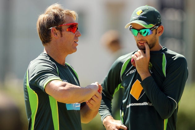 Lyon gets a little advice from Warne. Or is it the other way around?