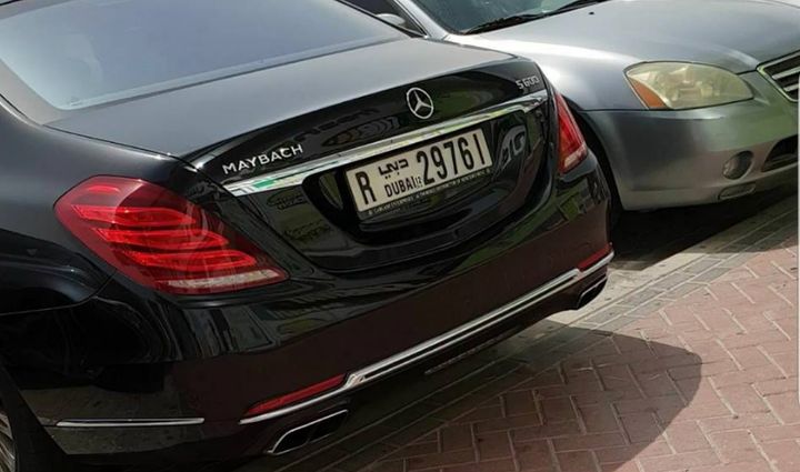 The Maybach S600 in which Ajay Gupta left a business park in Dubai on Wednesday morning.