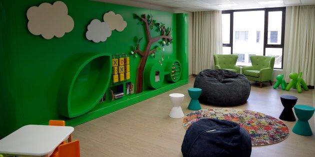 A parents waiting room at the Nelson Mandela Children's Hospital.