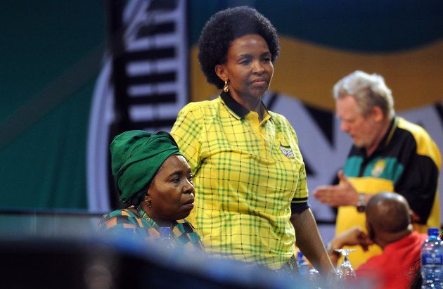 Dr Nkosazana Dlamini-Zuma with Maite Nkoane-Mashabane during the ANC elective conference on December 18, 2017 in Johannesburg.