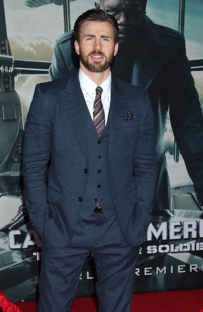 Chris Evans at the 'Captain America: The Winter Soldier' world premiere.