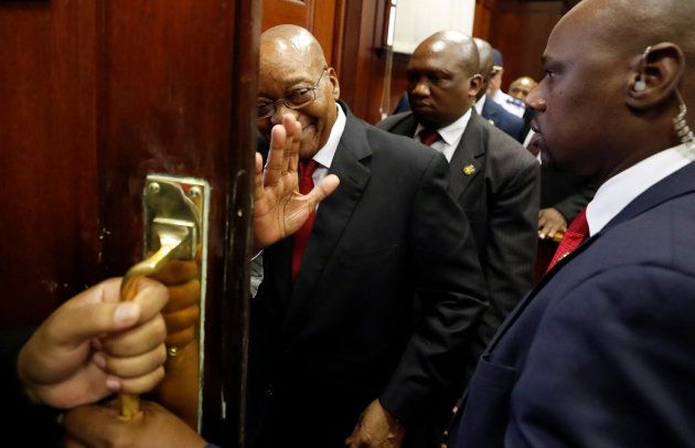 Jacob Zuma departs from the KwaZulu-Natal High Court, in Durban