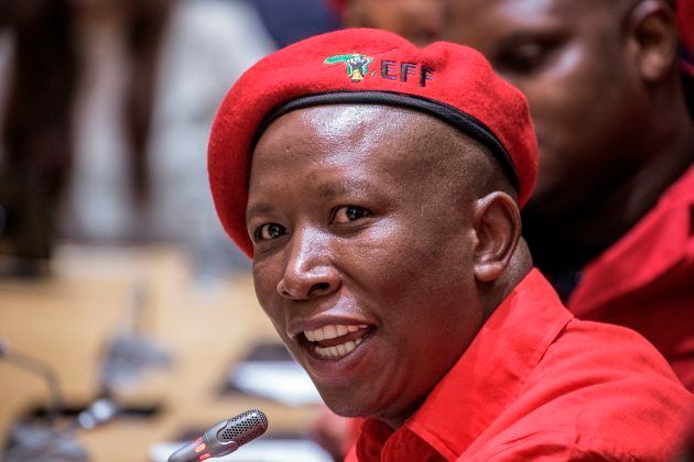 Julius Malema, the EFF leader at the forefront of calls for land expropriation without compensation.