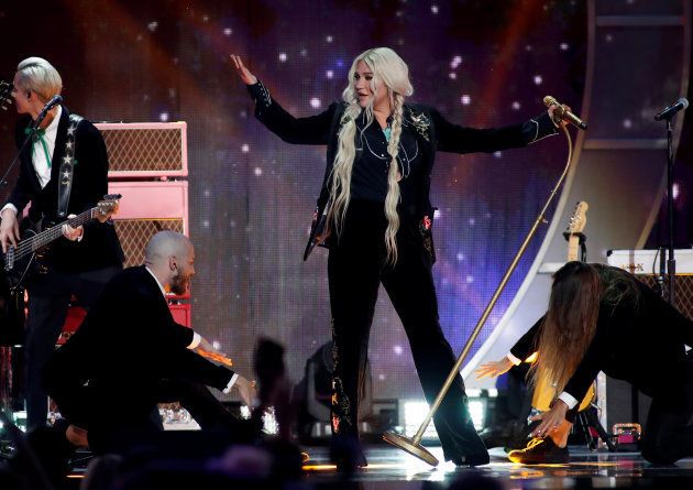 Kesha performs during the iHeartRadio Music Festival at T-Mobile Arena in Las Vegas, Nevada U.S. September 23, 2017.