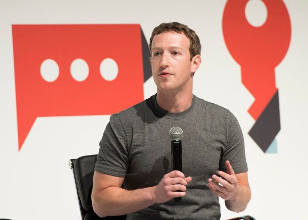 Mark Zuckerberg speaking at the Mobile World Congress 2015, Fia Barcelona Gran Via Conference Centre in Spain.