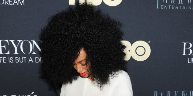 Singer Solange Knowles attend the premiere of