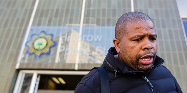 JOHANNESBURG, SOUTH AFRICA ï¿½ JULY 30: Former Passenger Rail Agency of South Africa (PRASA) chief executive, Lucky Montana leaves the Hilbrow police station on July 30, 2015 in Johannesburg, South Africa. Montana laid fraud charges against two executives and a board member of the parastatal, as well as two directors of a private security company. (Photo by Gallo Images / The Times / Moeletsi Mabe)