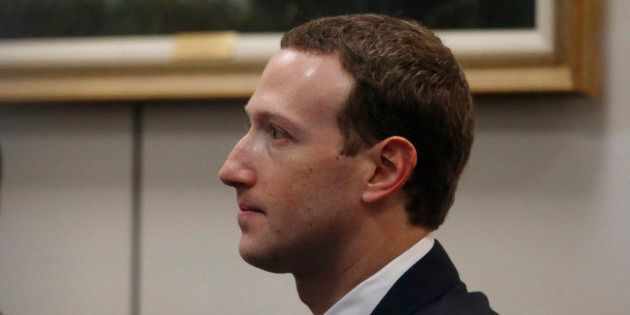 Facebook CEO Mark Zuckerberg in the office of Senator Bill Nelson (D-FL) while he waits for a meeting in the Hart Senate Office Building in Washington, U.S., on April 9 2018.