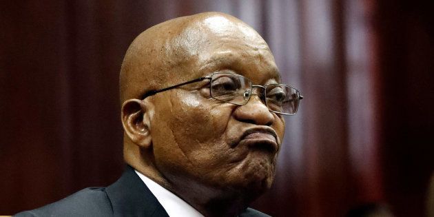 Former South African president Jacob Zuma at the KwaZulu-Natal High Court in Durban, South Africa, on April 6 2018.