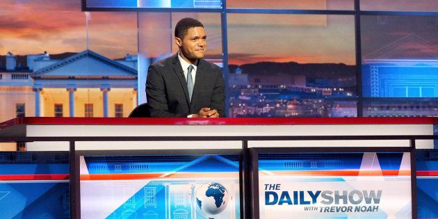 PHILADELPHIA, PA - JULY 26: Host Trevor Noah, “The Daily Show with Trevor Noah Presents The 2016 Democratic National Convention; Let's Not Get Crazy” speaks from the Annenberg Center for the Performing Arts on July 26, 2016 in Philadelphia, Pennsylvania. (Photo by Paul Zimmerman/Getty Images for Comedy Central)