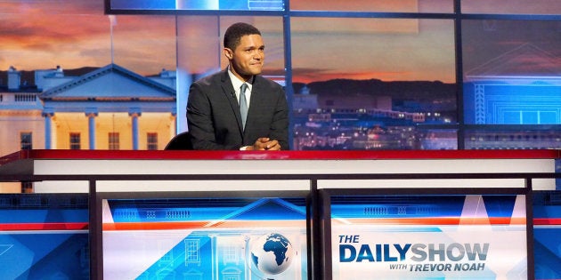 PHILADELPHIA, PA - JULY 26: Host Trevor Noah, “The Daily Show with Trevor Noah Presents The 2016 Democratic National Convention; Let's Not Get Crazy” speaks from the Annenberg Center for the Performing Arts on July 26, 2016 in Philadelphia, Pennsylvania. (Photo by Paul Zimmerman/Getty Images for Comedy Central)