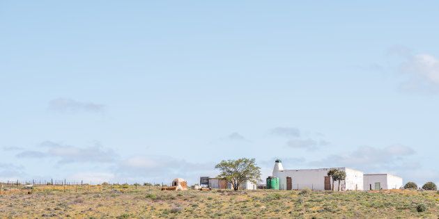 A farm next to the road in the Northern Cape Namaqualand region of South Africa.