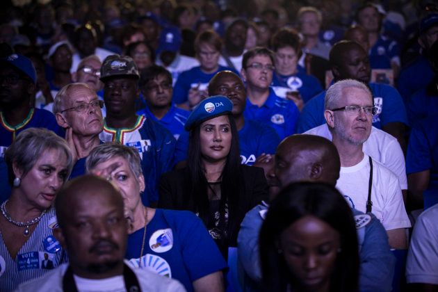 DA members attend the party conference on April 7, 2018 in Pretoria. (Photo by: GULSHAN KHAN/AFP/Getty Images)