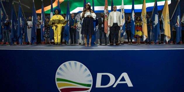 DA officials during the party's annual congress in Pretoria on April 7, 2018.