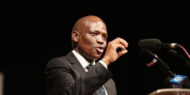 Hlaudi Motsoeneng speaks during a media conference on 6 October 2016 in Johannesburg, South Africa.