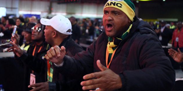 Delegates sing during the last day of the six-day meeting of the African National Congress 5th National Policy Conference at the Nasrec Expo Centre in Soweto, South Africa, July 5, 2017. REUTERS/Siphiwe Sibeko