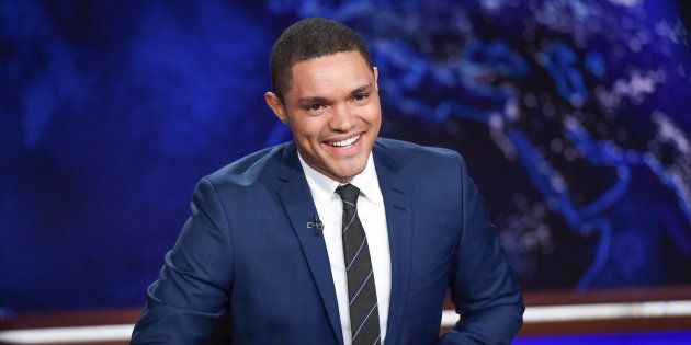 In this file photo, Trevor Noah appears on set during a taping of