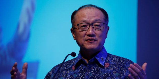 World Bank Group President Jim Yong Kim delivers a speech during the Indonesia Infrastructure Finance Forum in Jakarta, Indonesia, July 25, 2017. REUTERS/Beawiharta