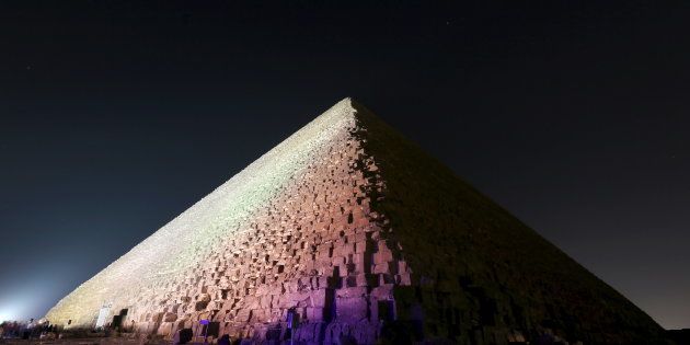 The Pyramid of Khufu, the largest of the pyramids of Giza, is pictured on the outskirts of Cairo, Egypt