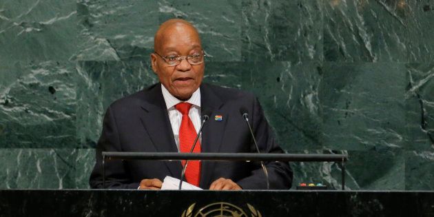 President Jacob Zuma addresses the 72nd United Nations General Assembly at U.N. headquarters in New York, U.S., September 20, 2017.