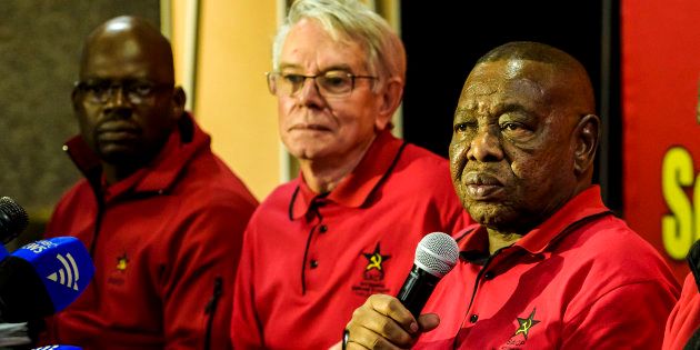 The SACP's top-brass Solly Mapaila (left), Jeremy Cronin and Blade Nzimande.