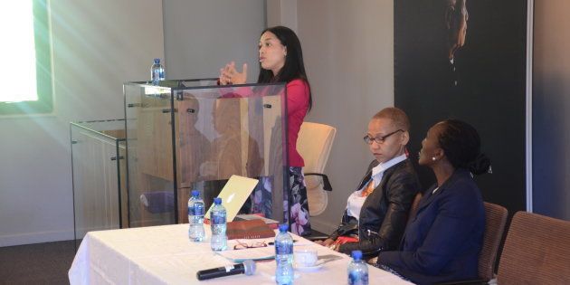 Nicolette Naylor of the Ford Foundation, speaking at the Nelson Mandela Foundation's dialogue on philanthropy.