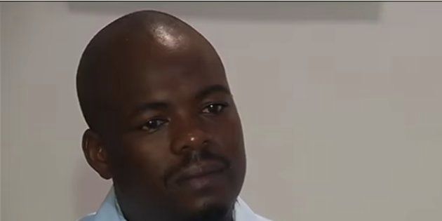 A screengrab from the ENCA interview with Mike Dzange, the Clifton waiter who has been suspended.