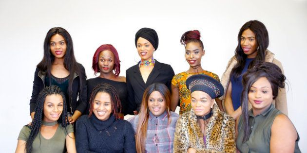 Brave Beauties participants after a visit to Gender Dynamix offices in Cape Town. Back row: L-R Progress Seloate, Kim Monoto, Mellisa Mbambo, Roxy Dlamini, Miss Tee Menu. Front row: L-R Katiso Kgope, Ricki Kgositau (GDX Director), Kat Serame, Yaya Mavundla and Dimpho Tsotetsi.