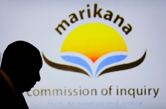 Then Deputy President Cyril Ramaphosa is silhouetted in the Farlam Commission, in Centurion, outside Pretoria August 11, 2014.