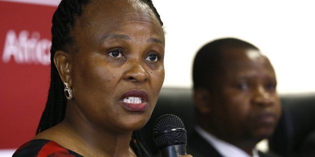 Public Protector Busisiwe Mkhwebane at the release of her report on her investigation into the spending of Nelson Mandela's funeral funds, on December 04, 2017 in Pretoria.
