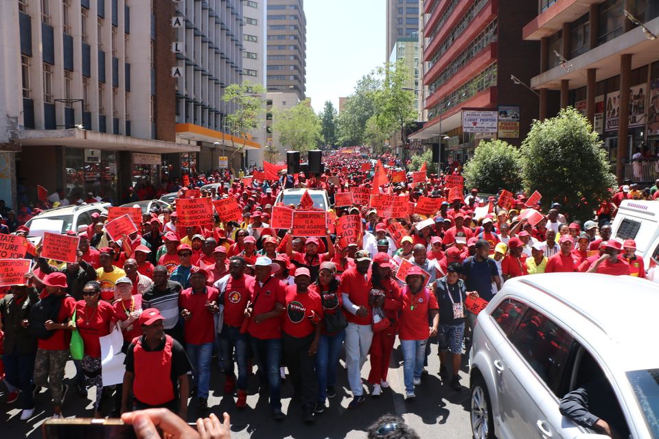 Marchers heading to the CBD of Johannesburg