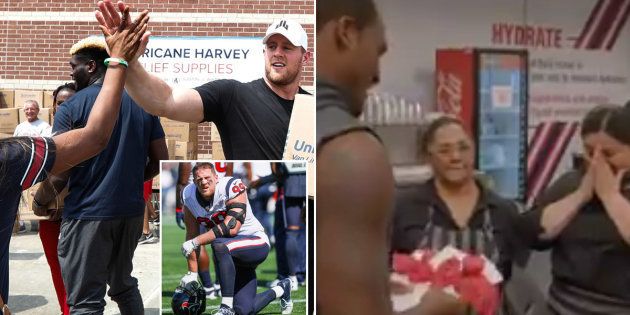 JJ Watt (left) and Deshaun Watson (right) have taken an active role in getting Houston flood victims back on their feet.