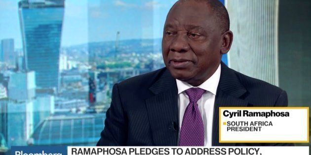 President Cyril Ramaphosa in an interview with Bloomberg on Wednesday.