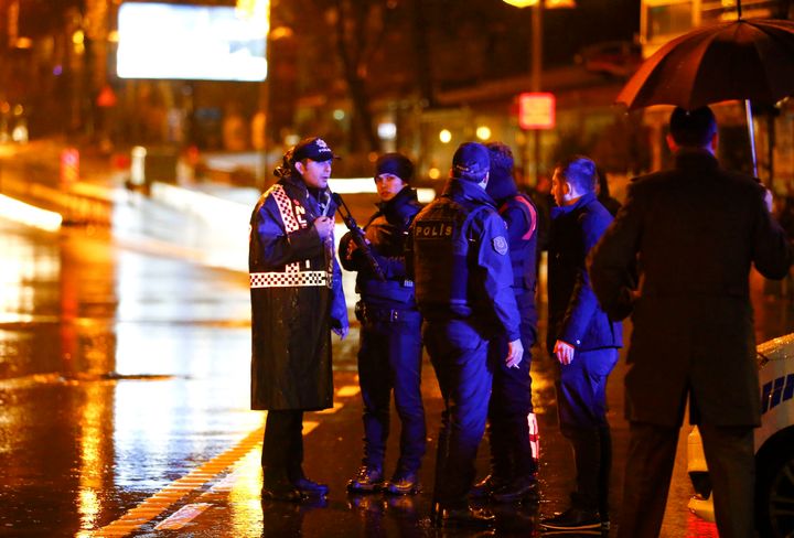 Police secure area near an Istanbul nightclub, Turkey, January 1, 2017. REUTERS/Osman Orsal