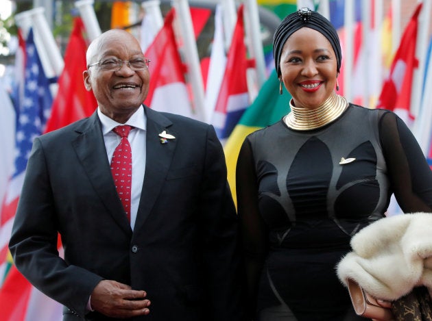 Jacob Zuma and his wife Thobeka Madiba Zuma are seen at the G20 summit in Hamburg, Germany July 7, 2017.