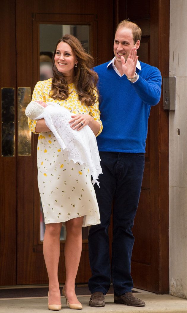 File photo dated 02/05/2015 of the Duke and Duchess of Cambridge and the newborn Princess of Cambridge.