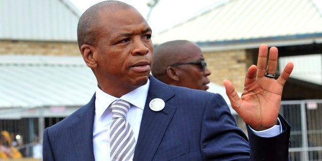 North West premier Supra Mahumapelo during the state of the province address in Marikana on February 25, 2018.