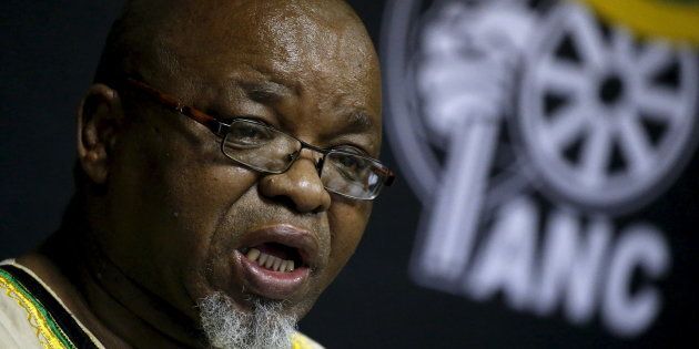 African National Congress (ANC) Secretary General Gwede Mantashe briefs the media at the end of the party's National Executive Committee (NEC) three-day meeting in Pretoria, South Africa March 20, 2016.