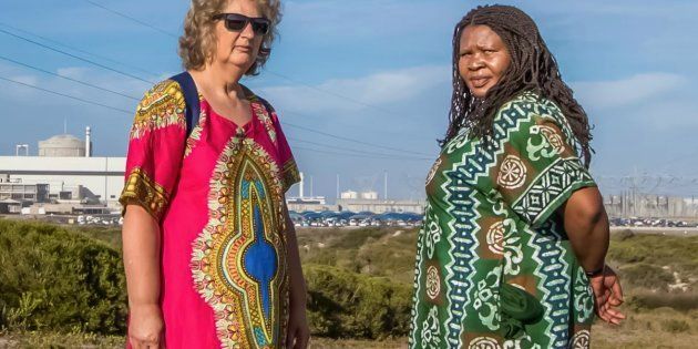 Makoma Lekalakala, right, and Liz McDaid, who launched a successful legal challenge to stop South Africa buying nuclear power stations from Russia.