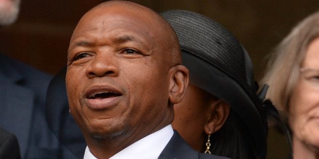 North West premier Supra Mahumapelo during the funeral service of struggle icon Winnie Madikizela-Mandela on April 14, 2018 in Johannesburg.