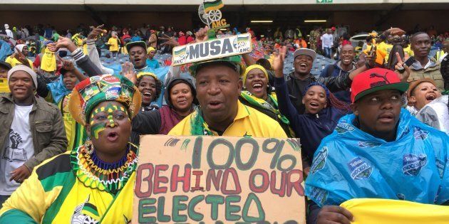 ANC supporters at the Orlando Stadium in Soweto on Sunday, 8 January 2016.