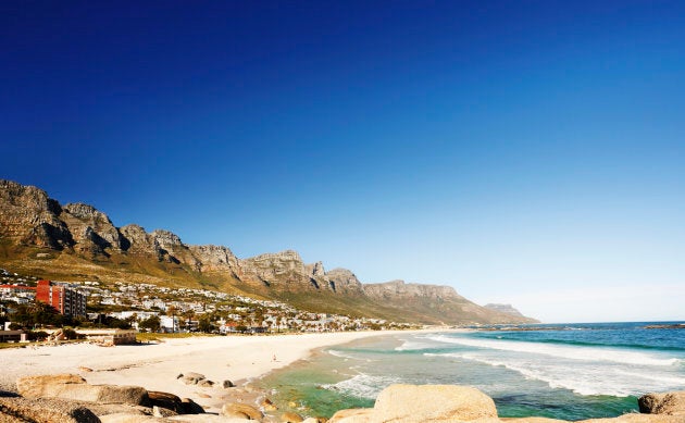 Cape Town's Twelve Apostles mountains and Camps Bay beach