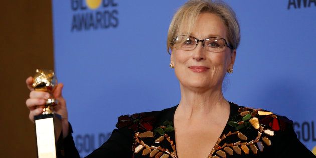 Meryl Streep holds the Cecil B. DeMille Award during the 74th Annual Golden Globe Awards in Beverly Hills, California, U.S., January 8, 2017.